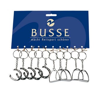 Busse Schlüsselanhänger Steigbügel oder Hufeisen ca. 8 cm Hufeisen