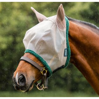Horseware Amigo Flymask oatmeal/green Pony