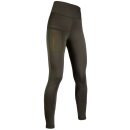 HKM Damenreithose Leggings Silikon dunkelgrün 44/46