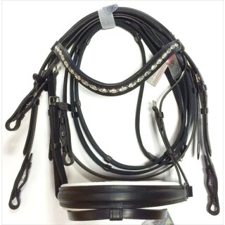 Schumacher bridle Venedig XS - navette headband smoked topaz