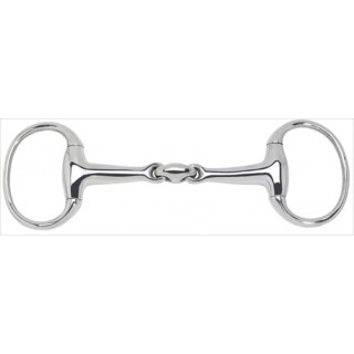 Busse eggbutt snaffle, stainless steel ellipse - 16mm diamet