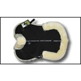 Euroriding saddle pad with lambskin - fur trim front and back