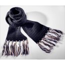 Pikeur striped scarf with leather label