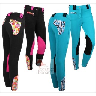 QHP children breeches Junior Flower Power - knee patches