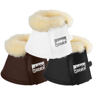 Eskadron synthetic leather bell boots - with sheepskin