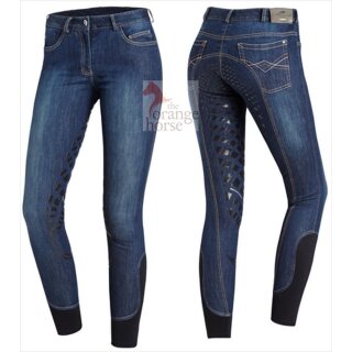 Schockemöhle Sports Damen Reithose Carina Jeans - Grip jeans blue 38